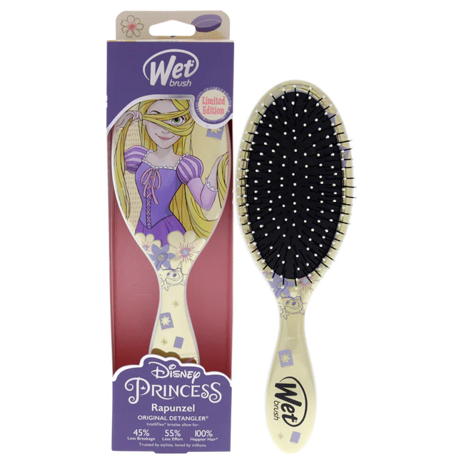 Wet Brush Original Detangler Princess Wholehearted Brush - Rapunzel Silver by Wet Brush for Unisex - 1 Pc Hair Brush - Olabens