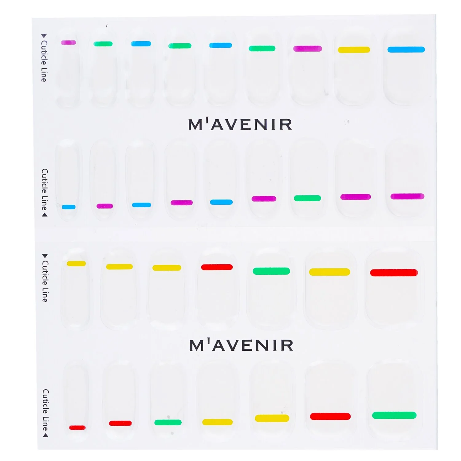 Mavenir Nail Sticker (Patterned) - # Xylophone Nail  32pcs - Olabens