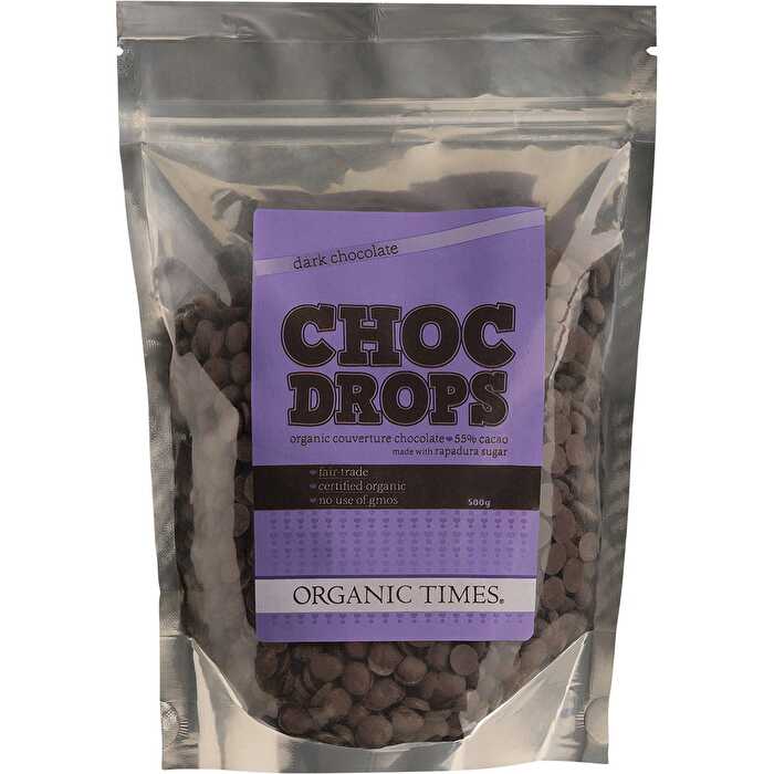 Organic Times Choc Drops Dark Couverture Drops 500g - Olabens