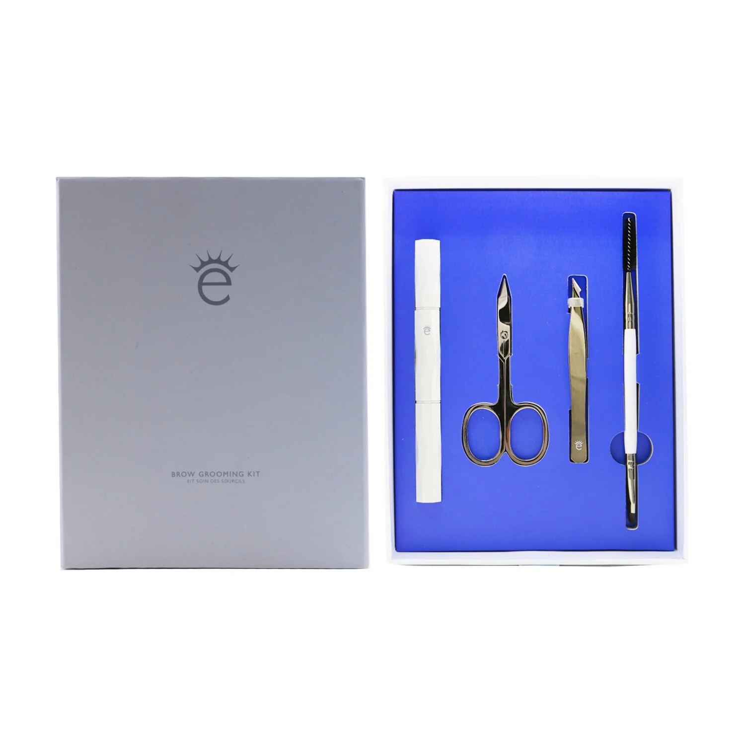 Eyeko Brow Grooming Kit: Brow Brush & Spoolie + Scissors + Tweezers + Brow Razor + Pouch  4pcs+1bag - Olabens