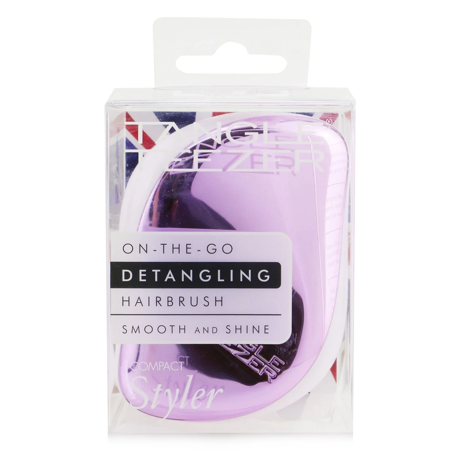 Tangle Teezer Compact Styler On-The-Go Detangling Hair Brush - # Lilac Gleam  1pc - Olabens