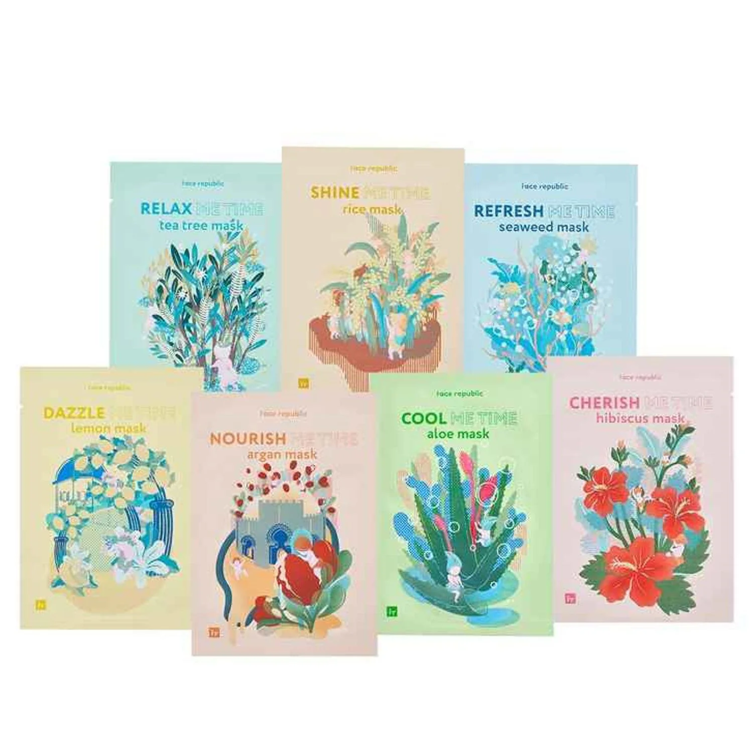 Face Republic Face Republic Me Time Mask Set (7 Types)  161ml - Olabens