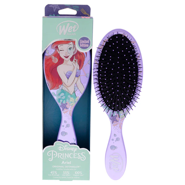 Wet Brush Original Detangler Princess Wholehearted Brush - Ariel Purple by Wet Brush for Unisex - 1 Pc Hair Brush - Olabens