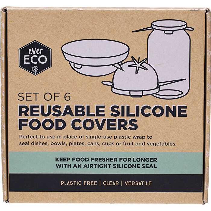 Ever Eco Reusable Silicone Food Covers 6pk - Olabens