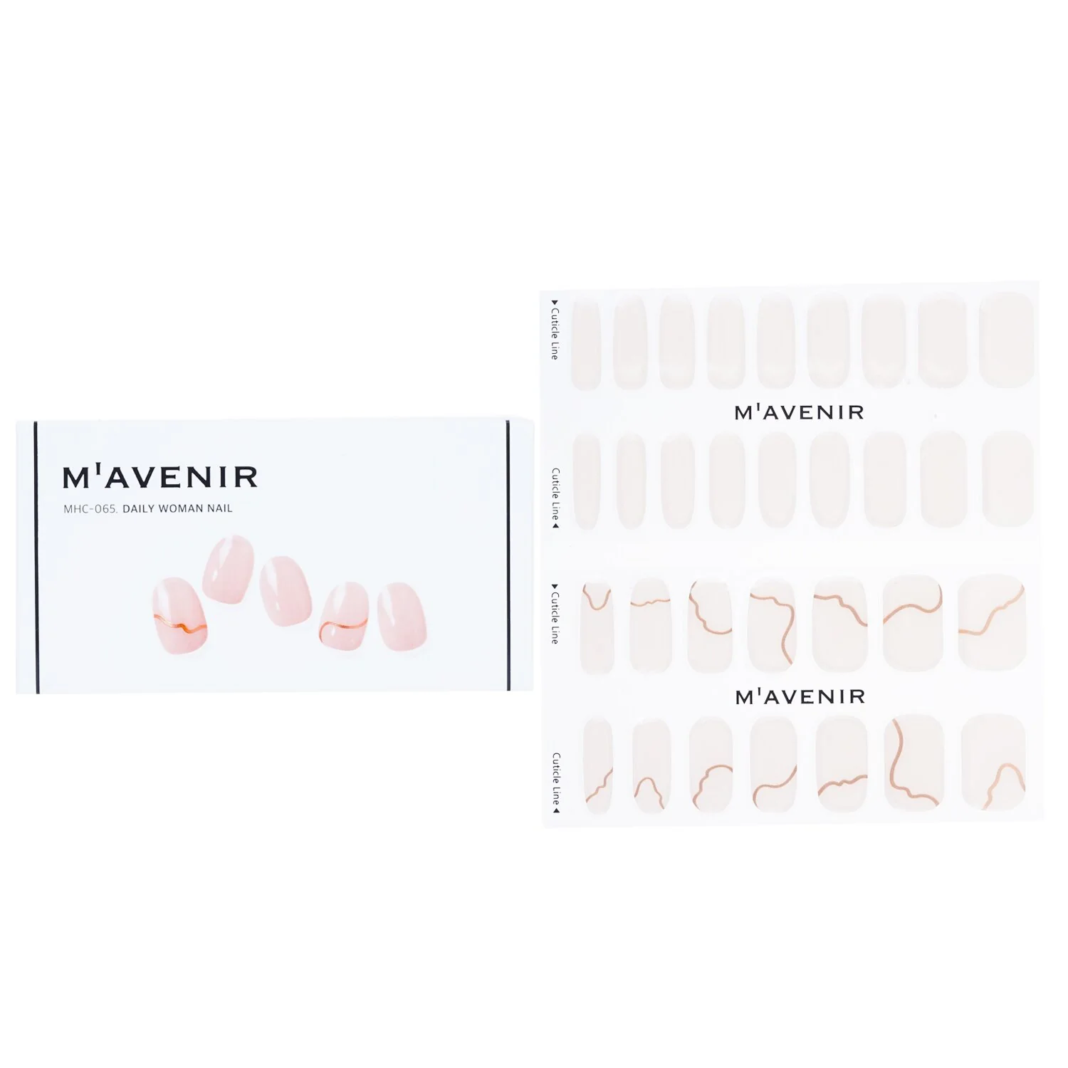 Mavenir Nail Sticker (Pink) - # Daily Woman Nail  32pcs - Olabens