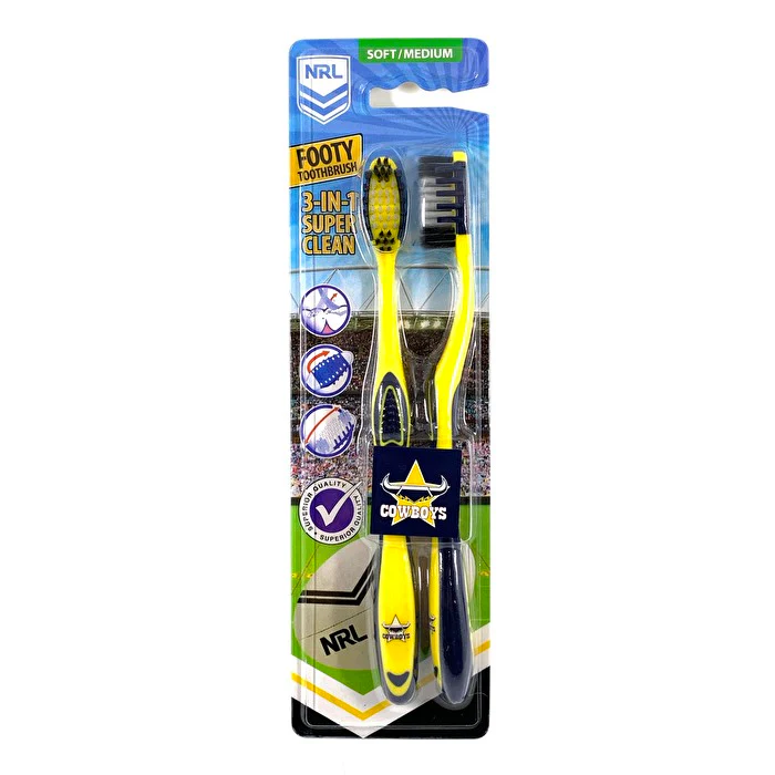 Nrl - 2pk-north Queensland Cowboys Toothbrushes - Olabens