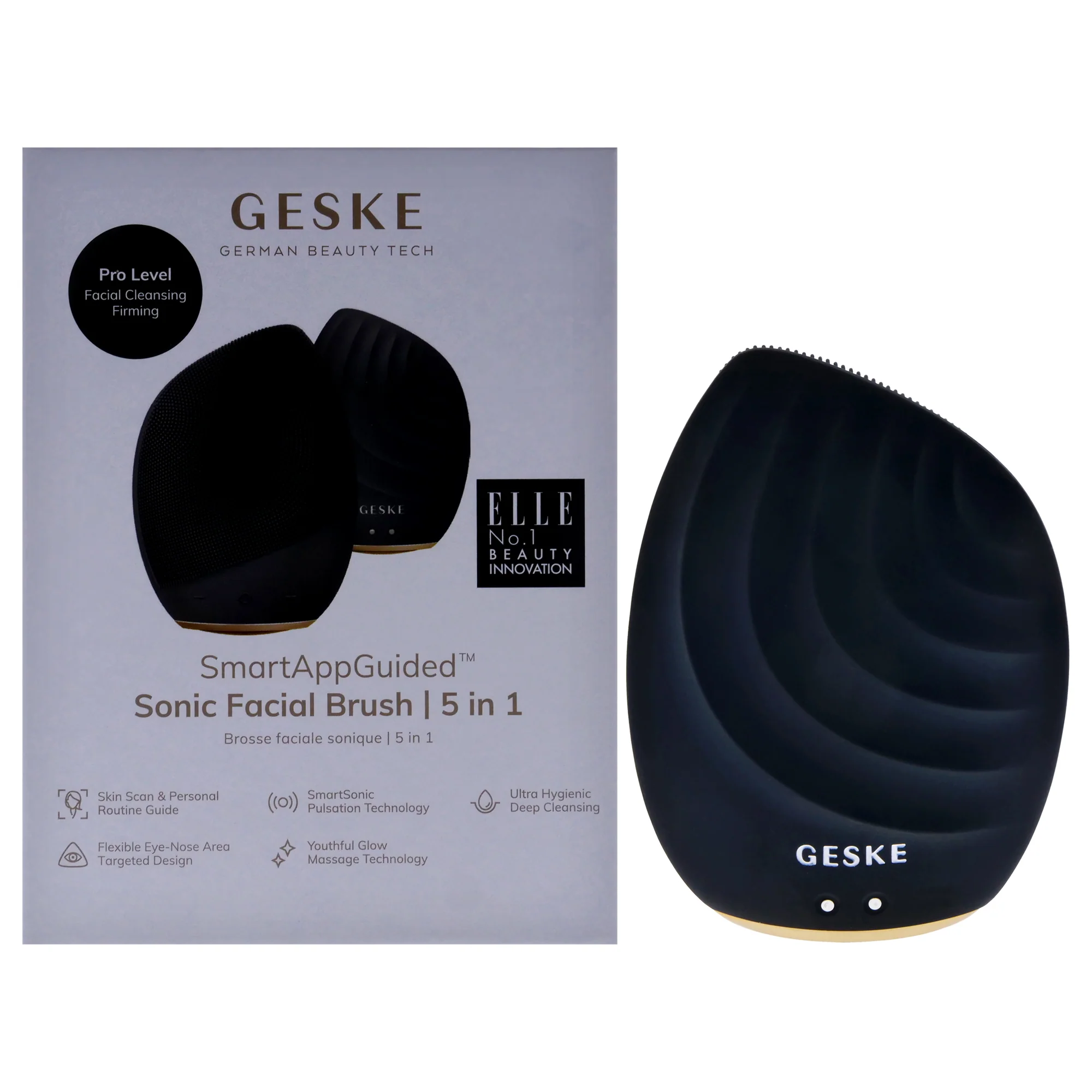 Sonic Facial Brush 5 in 1 - Gray by Geske for Women - 1 Pc Brush - Olabens