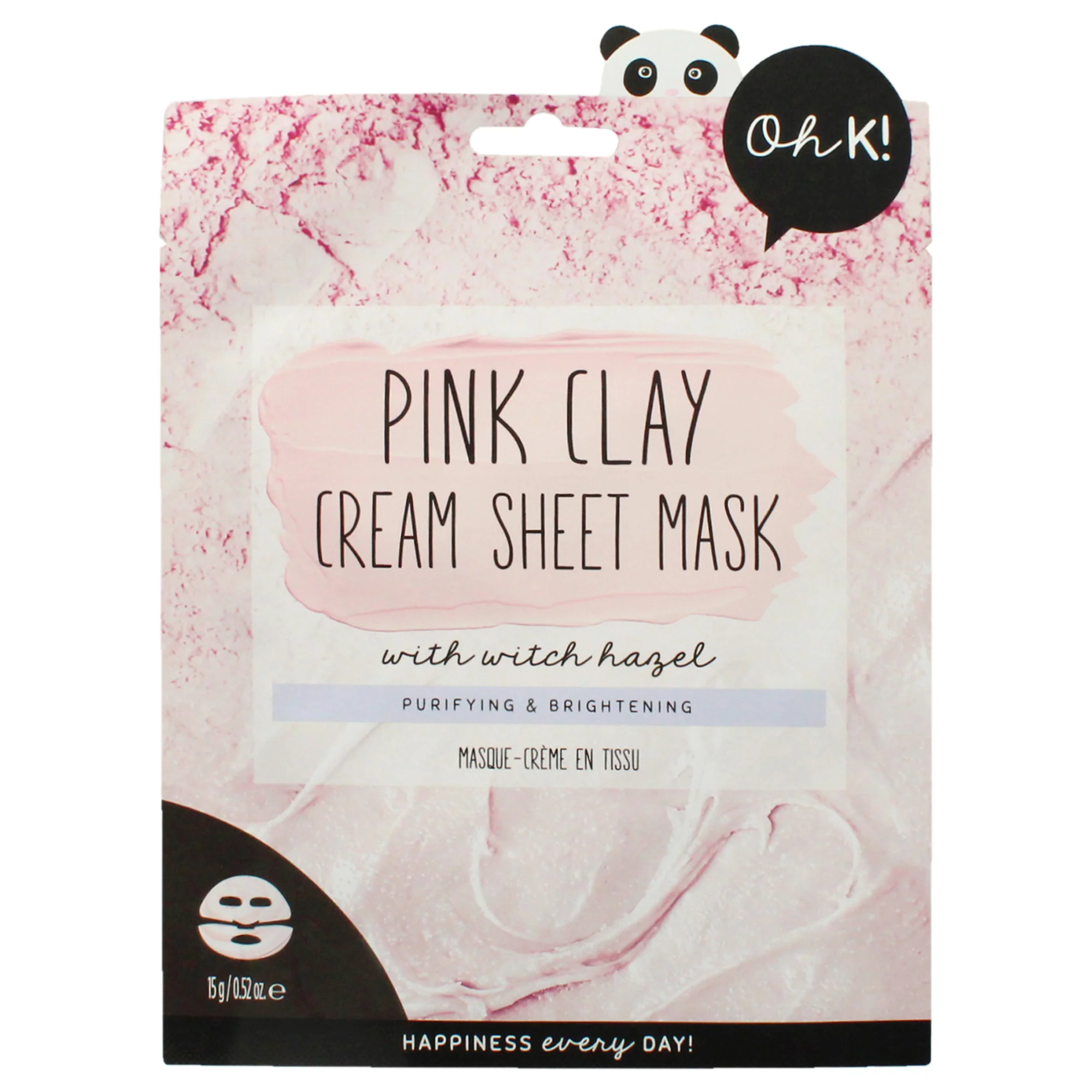 Cream Sheet Mask - Pink Clay by Oh K! for Unisex - 1 Pc Mask - Olabens