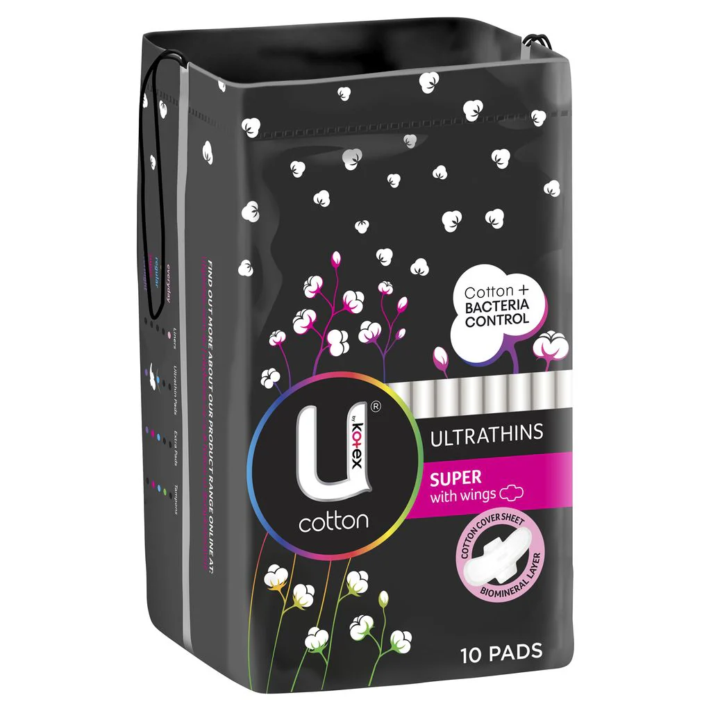 U By Kotex Cotton Pads Super 10 Pack - Olabens