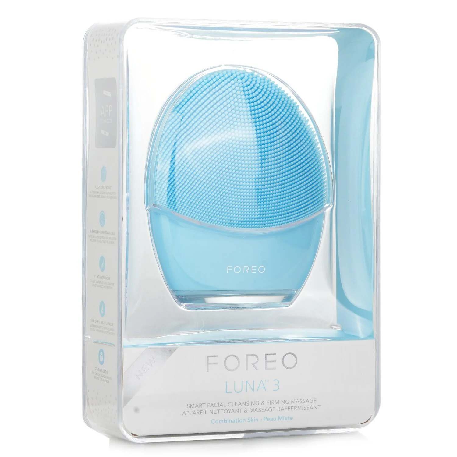 FOREO Luna 3 Smart Facial Cleansing & Firming Massager (Combination Skin)  1pcs - Olabens