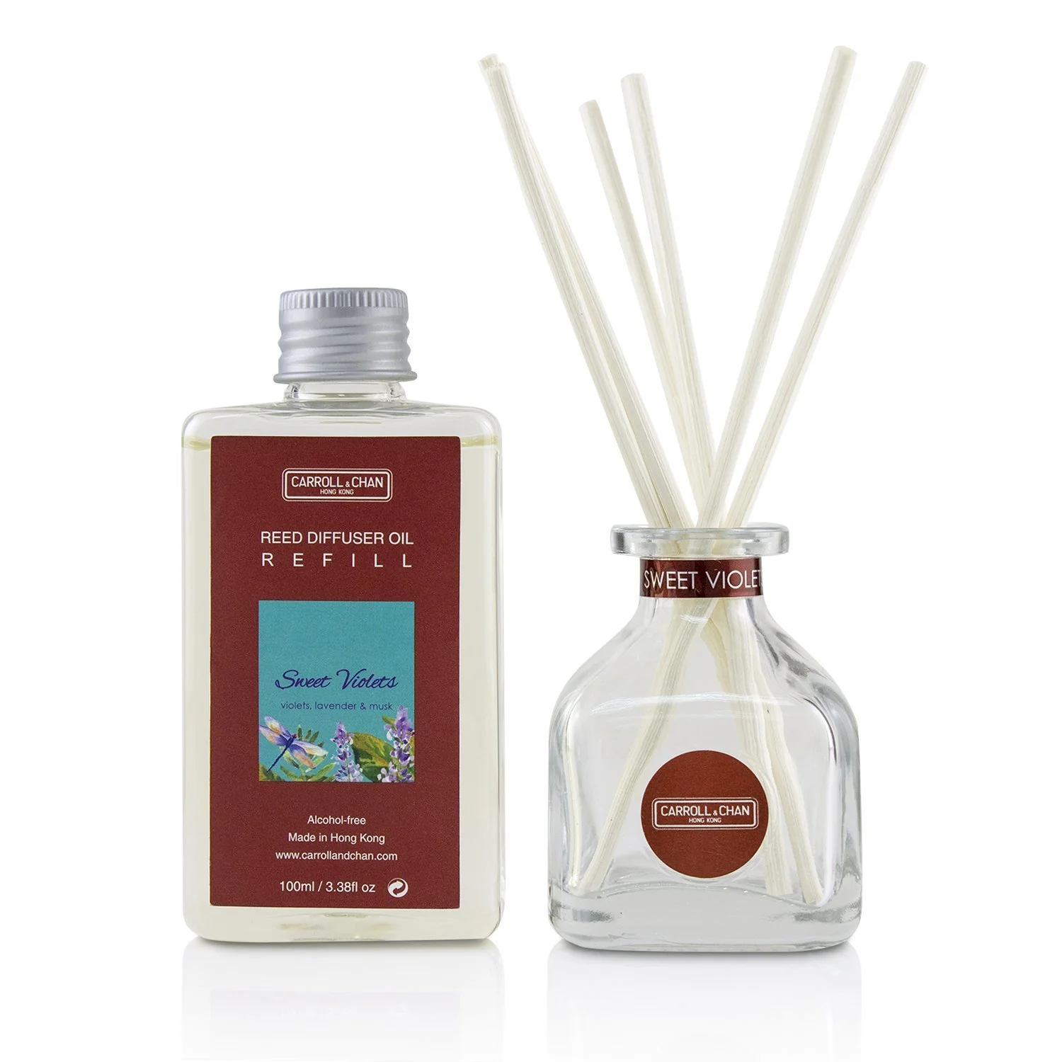 The Candle Company (Carroll & Chan) Reed Diffuser - Sweet Violets  100ml/3.38oz - Olabens