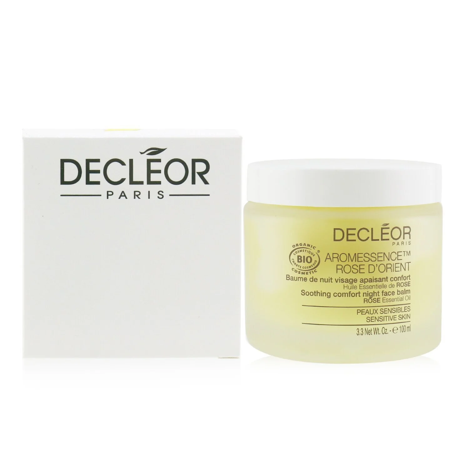 Decleor Aromessence Rose D'Orient Soothing Comfort Night Face Balm - For Sensitive Skin (Salon Size)  100ml/3.3oz - Olabens