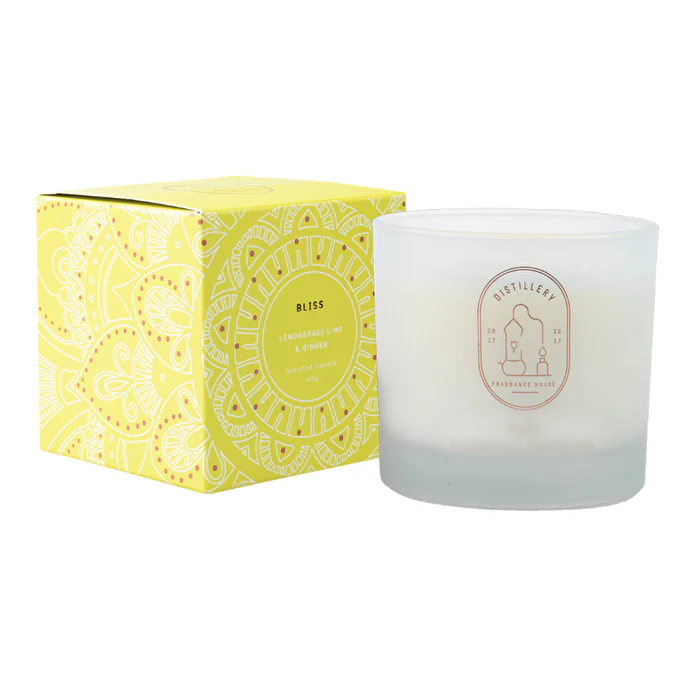 Distillery Fragrance House Soy Candle Bliss (Lemongrass Lime & Ginger) 190g - Olabens