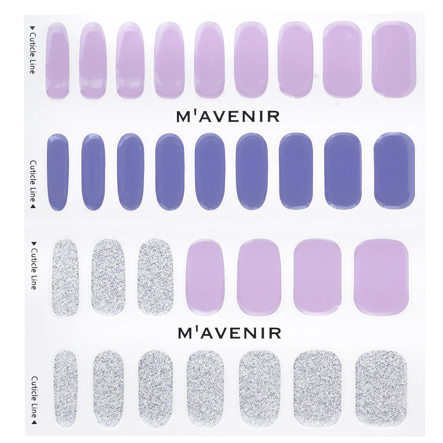 Mavenir Nail Sticker (Purple) - # Brillante Lavender Nail  32pcs - Olabens
