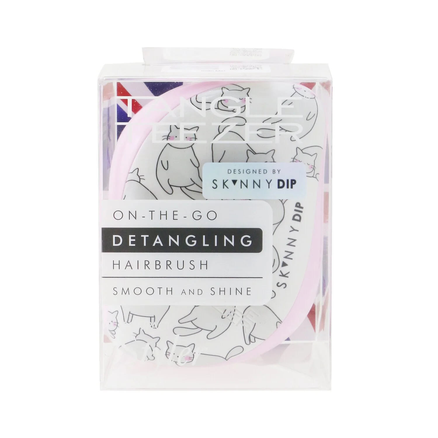 Tangle Teezer Compact Styler On-The-Go Detangling Hair Brush - # Skinny Dip Relaxed Cat  1pc - Olabens