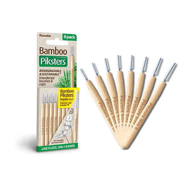Piksters Bamboo Interdental Brush 00 6 Pack - Olabens
