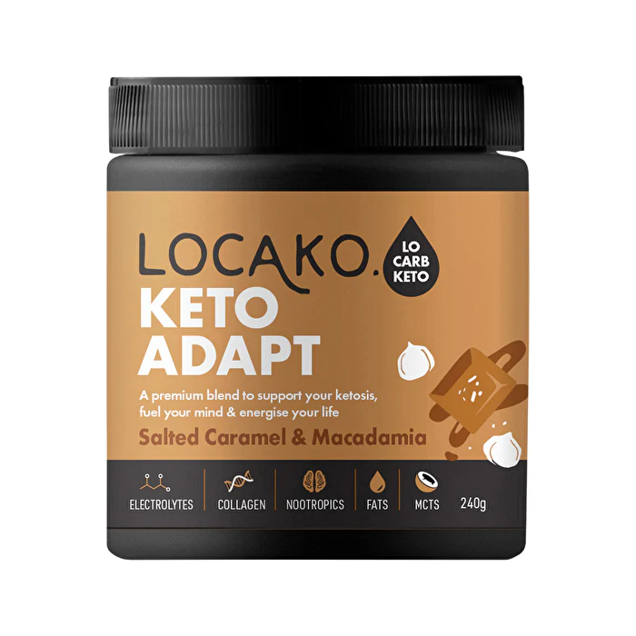 Locako Keto Adapt Salted Caramel and Macadamia 240g - Olabens