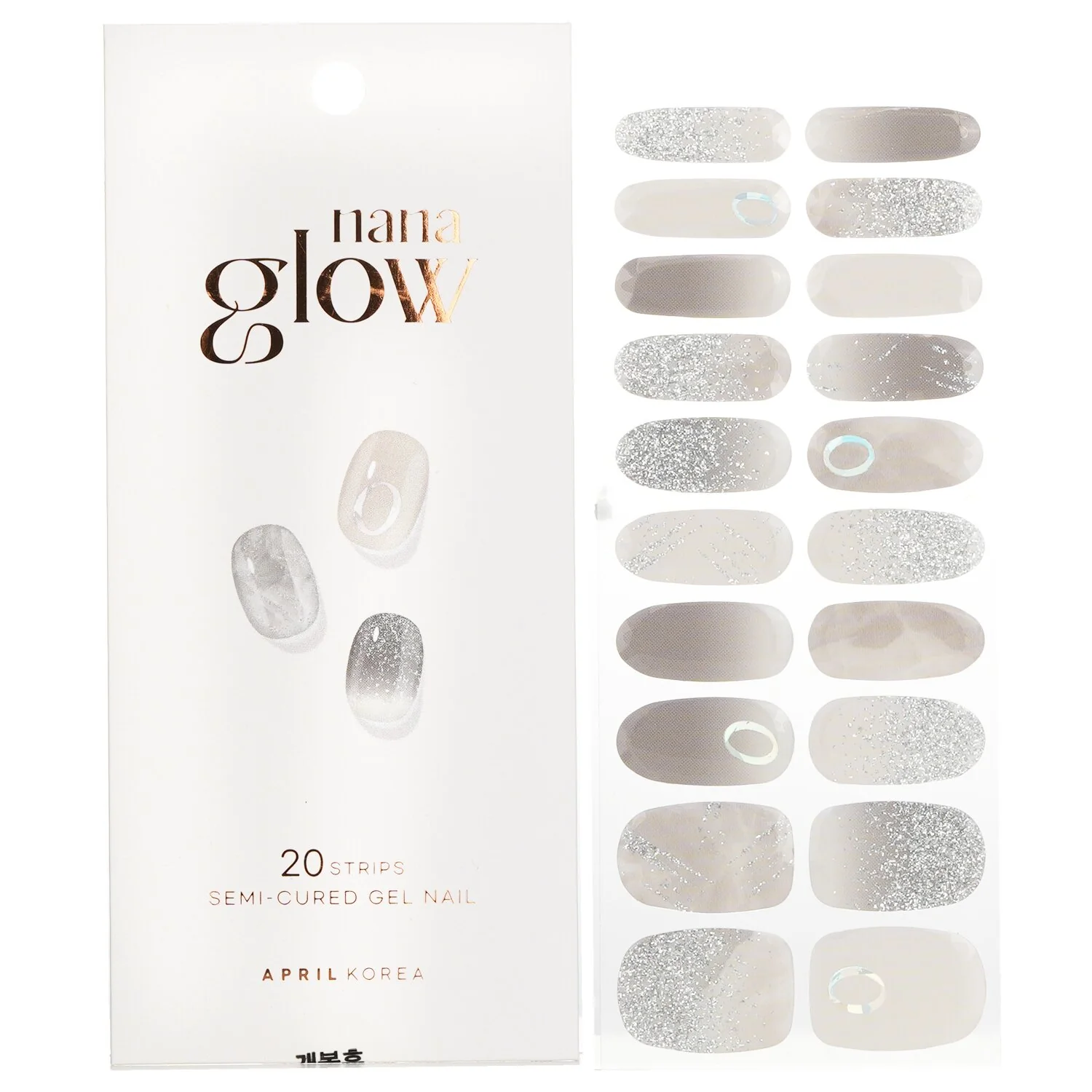 April Korea Nanaglow Nail Sticker - # GN16  20pcs - Olabens