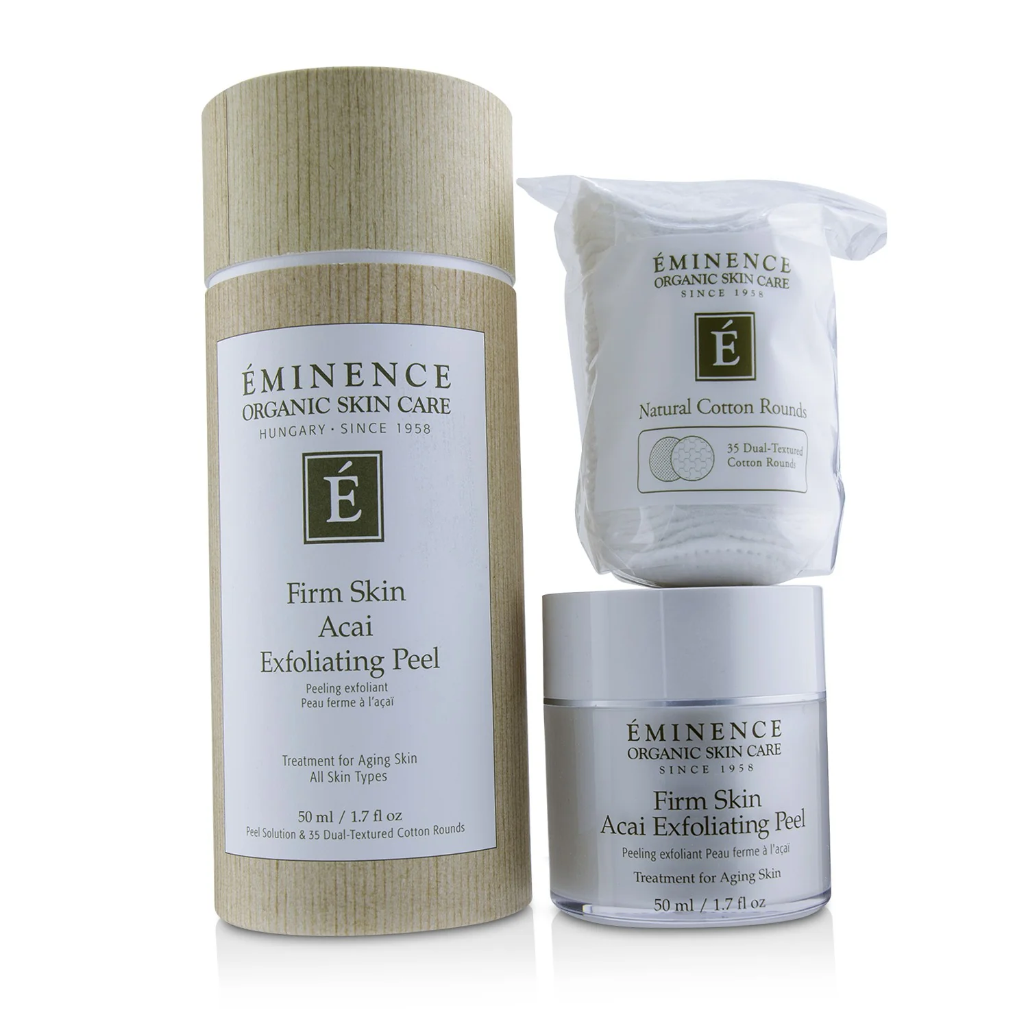 Eminence Firm Skin Acai Exfoliating Peel (with 35 Dual-Textured Cotton Rounds)  50ml/1.7oz - Olabens