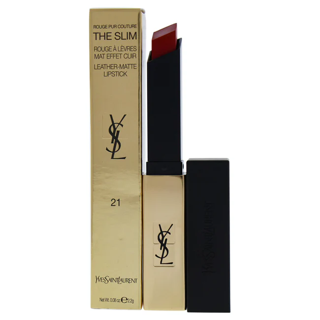 Yves Saint Laurent Rouge Pur Couture The Slim Matte Lipstick - 21 Rouge Paradoxe by Yves Saint Laurent for Women - 0.08 oz Lipstick - Olabens