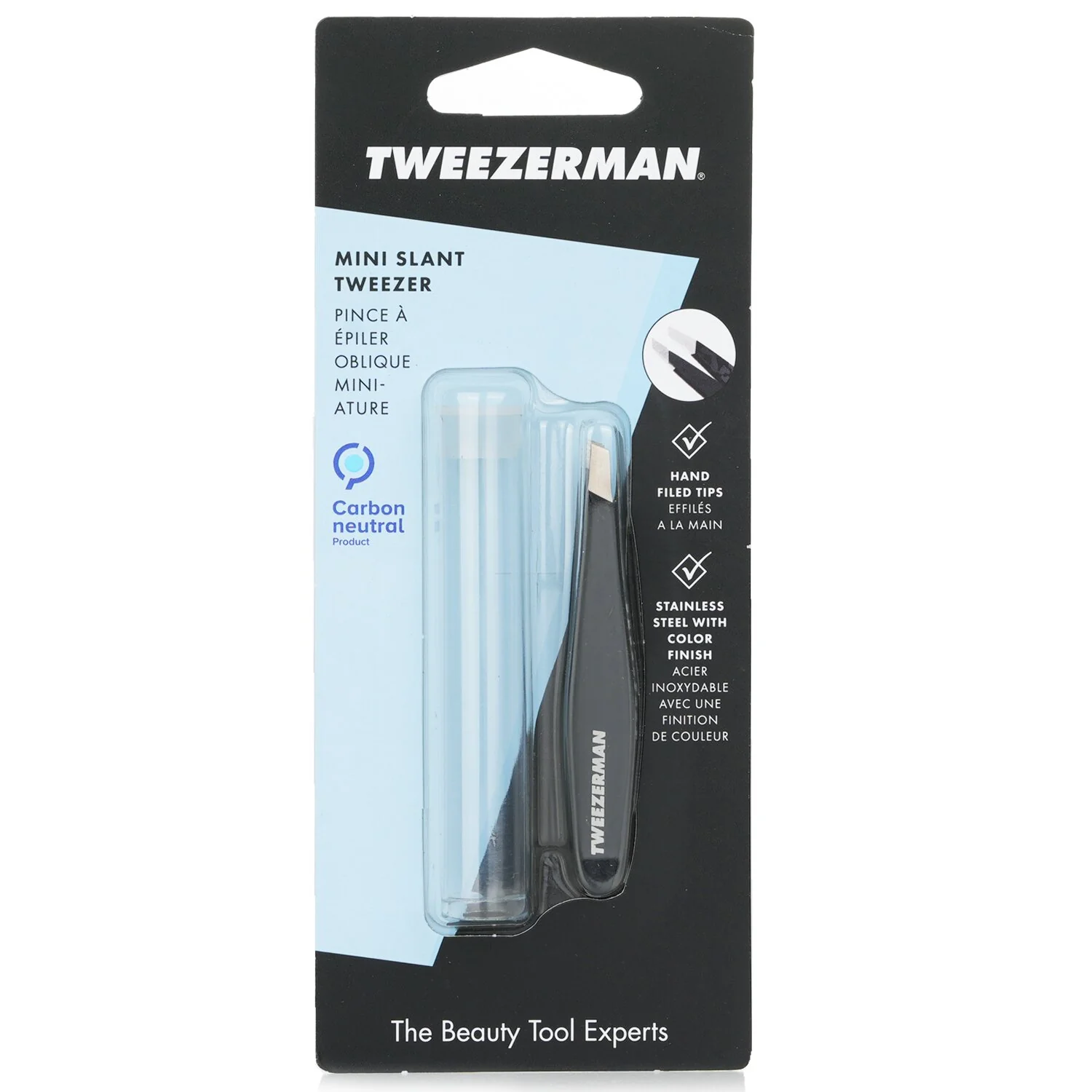 Tweezerman Mini Slant Tweezer - Black Leopard - Olabens