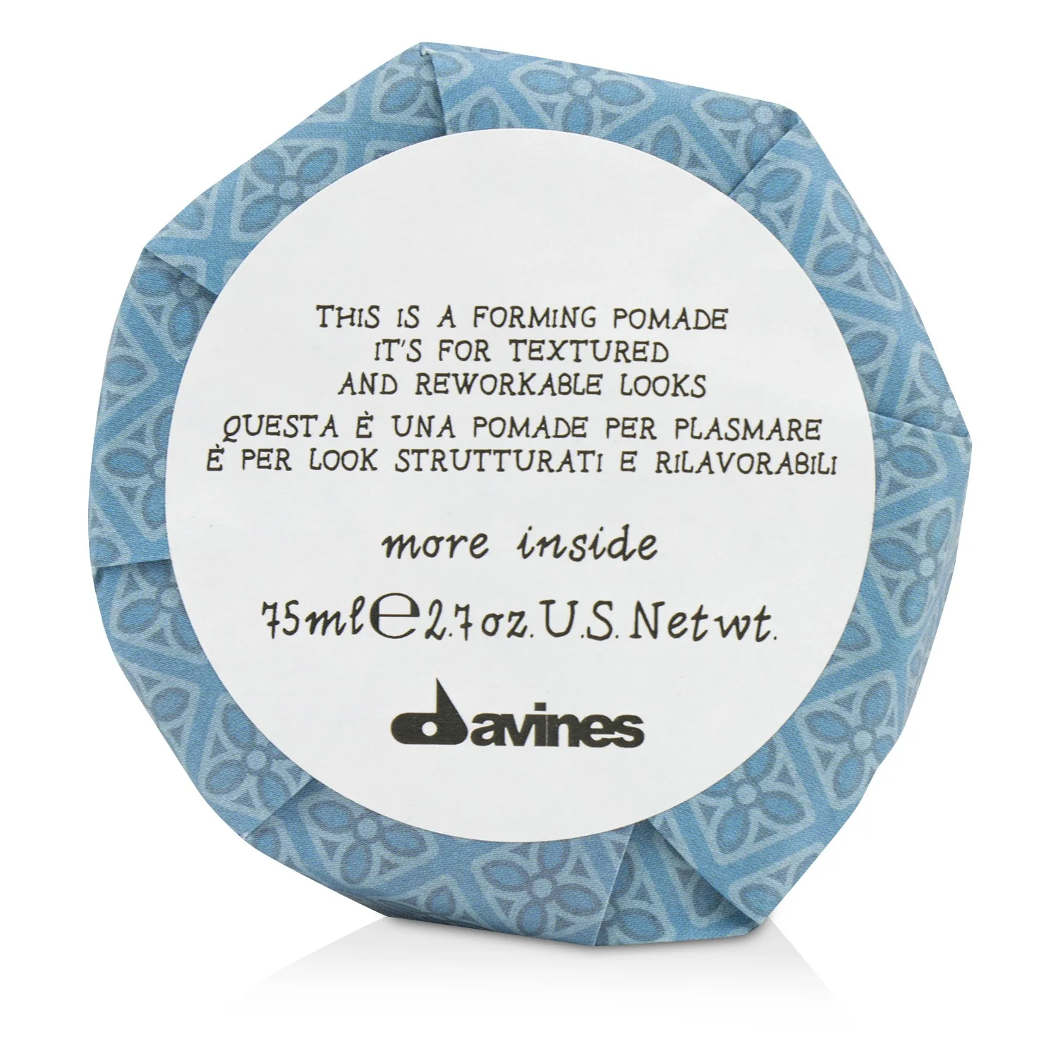Davines More Inside This Is A Forming Pomade (For Textured and Reworkable Looks)  75ml/2.7oz - Olabens