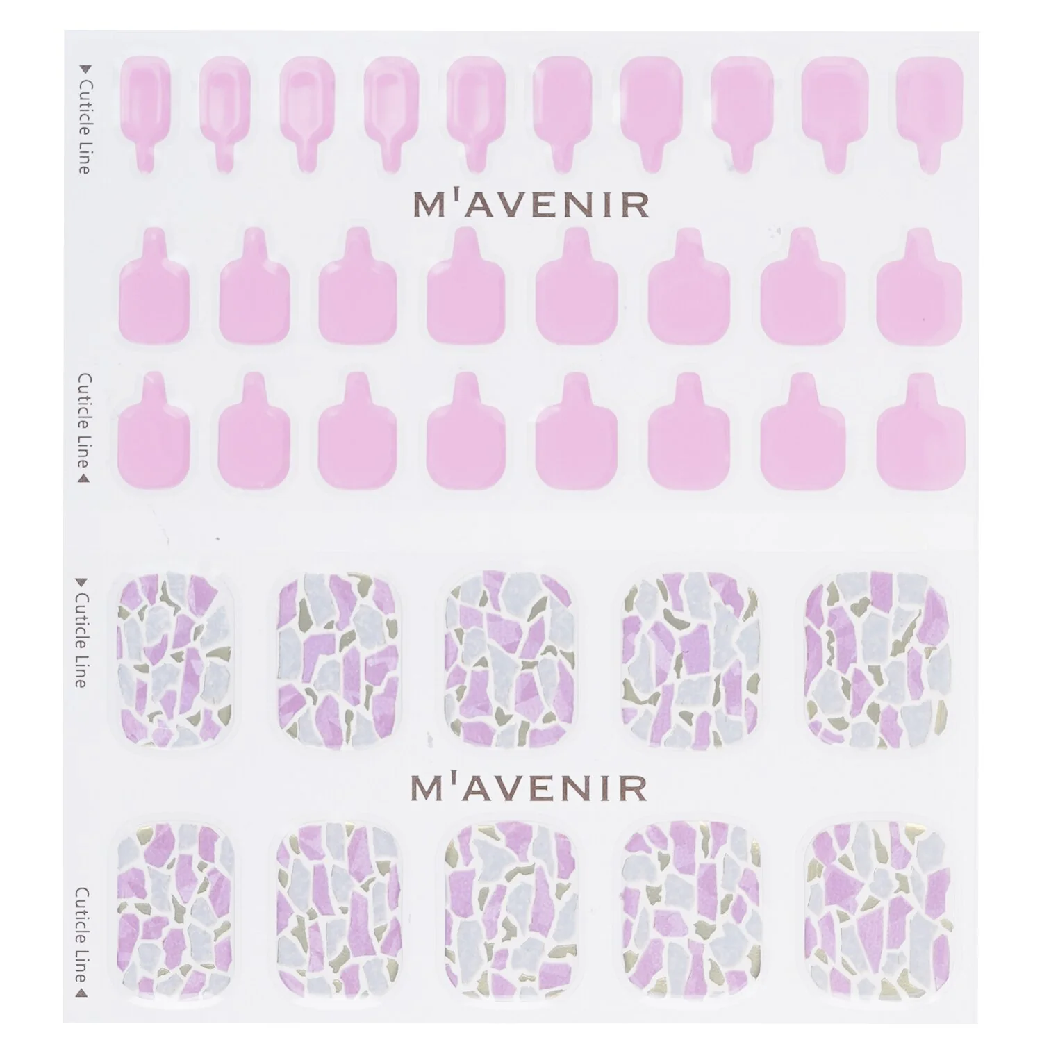 Mavenir Nail Sticker (Pink) - # Tear Drop Nail  32pcs - Olabens