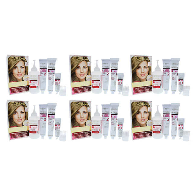 L'Oreal Excellence Creme Pro - Keratine - 7 Dark Blonde - Natural by LOreal Paris for Unisex - 1 Application Hair Color - Pack of 6 - Olabens