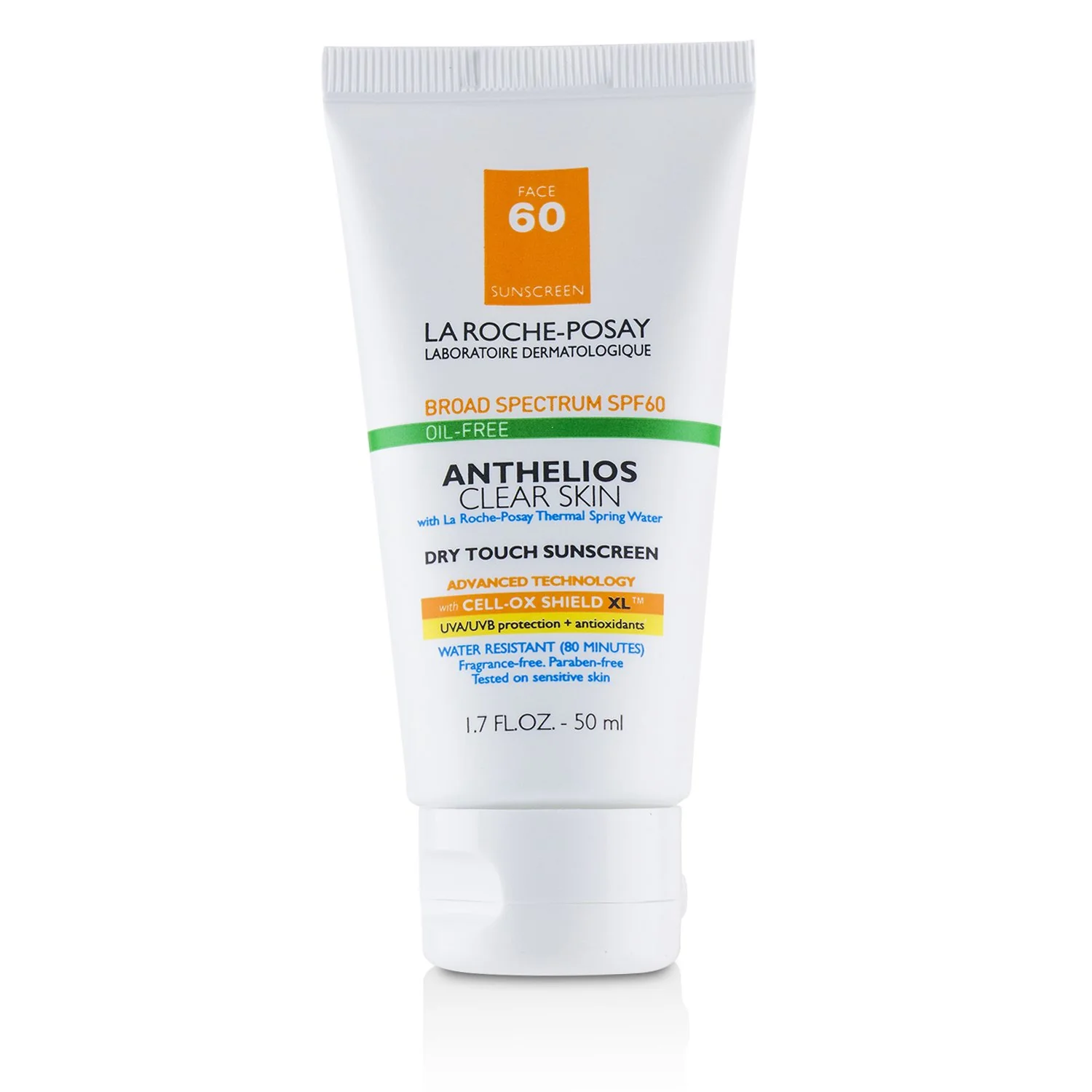La Roche Posay Anthelios Clear Skin Dry Touch Sunscreen For Face SPF 60 - Oil-Free  50ml/1.7oz - Olabens