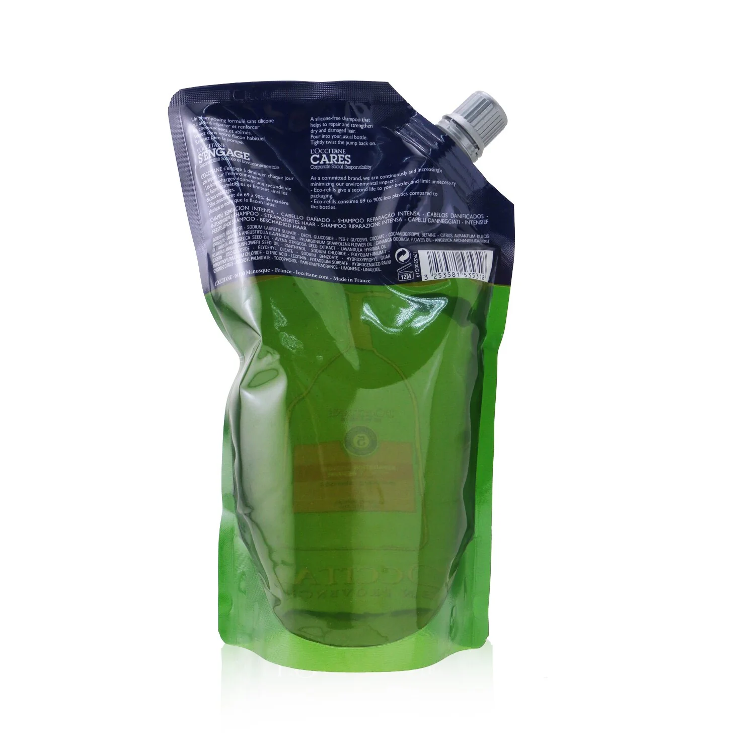 L'Occitane Aromachologie Intensive Repair Shampoo - Damaged Hair (Eco-Refill)  500ml/16.9oz - Olabens