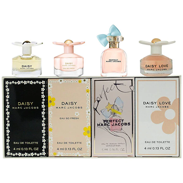 Marc Jacobs Marc Jacobs Daisy For Women - 4 Pc Mini Gift Set Daisy Eau So Fresh Eau De Toilette Splash Daisy Eau De Toilette Splash 5ml/0.16oz Perfect Eau De Parfum Splash 0.13 Daisy Love Eau De Toilette Splash 4ml/0.13oz - Olabens
