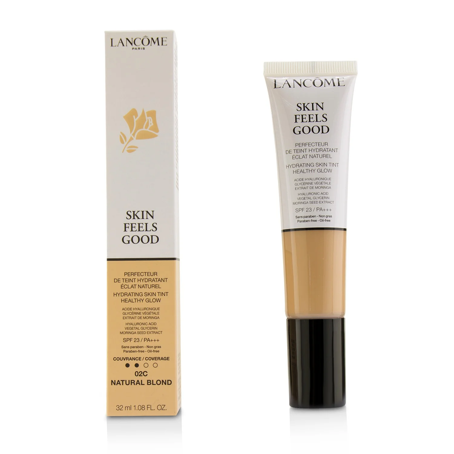 Lancome Skin Feels Good Hydrating Skin Tint Healthy Glow SPF 23 - # 025W Soft Beige  32ml/1.08oz - Olabens