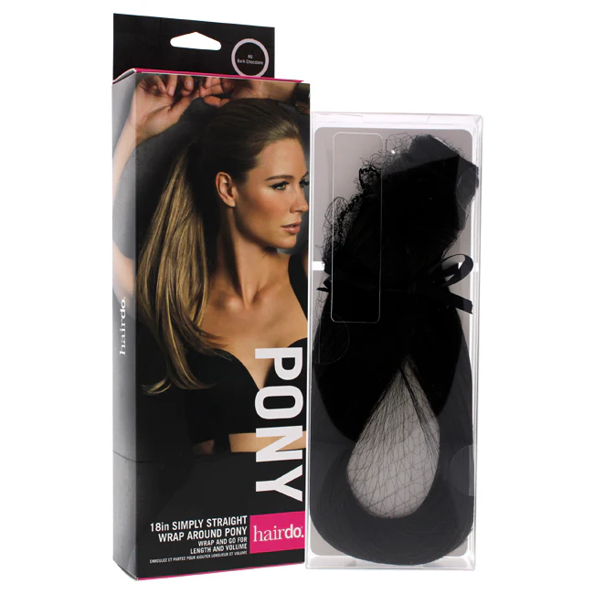 Simply Straight Pony - R6 Dark Chocolate by Hairdo for Women - 18 Inch Hair Extension - Olabens