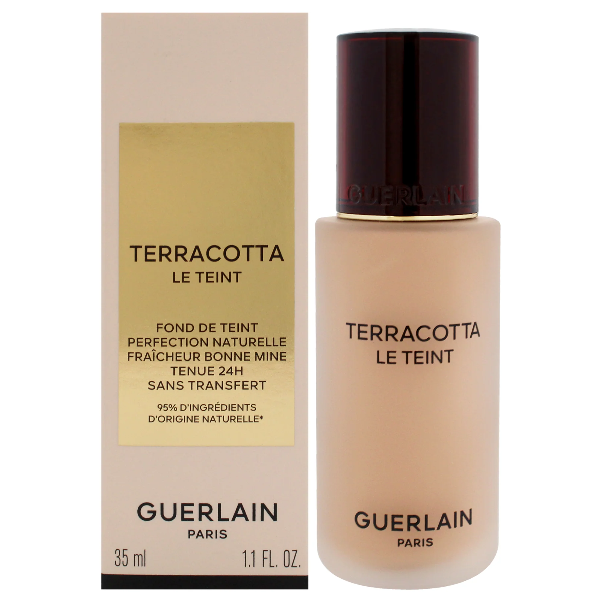 Terracotta Le Teint 24H Wear No-Transfer Foundation - 3.5N Neutral by Guerlain for Women - 1.1 oz Foundation - Olabens