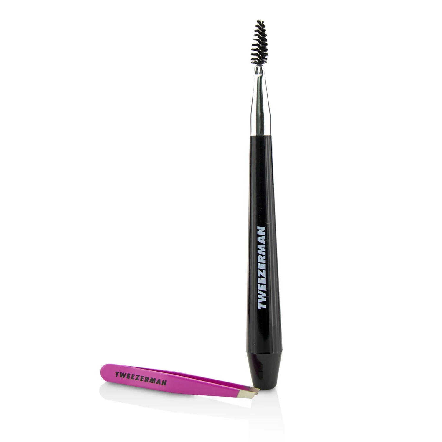 Tweezerman Hide Away Brow Brush With Mini Slant Tweezer - Olabens