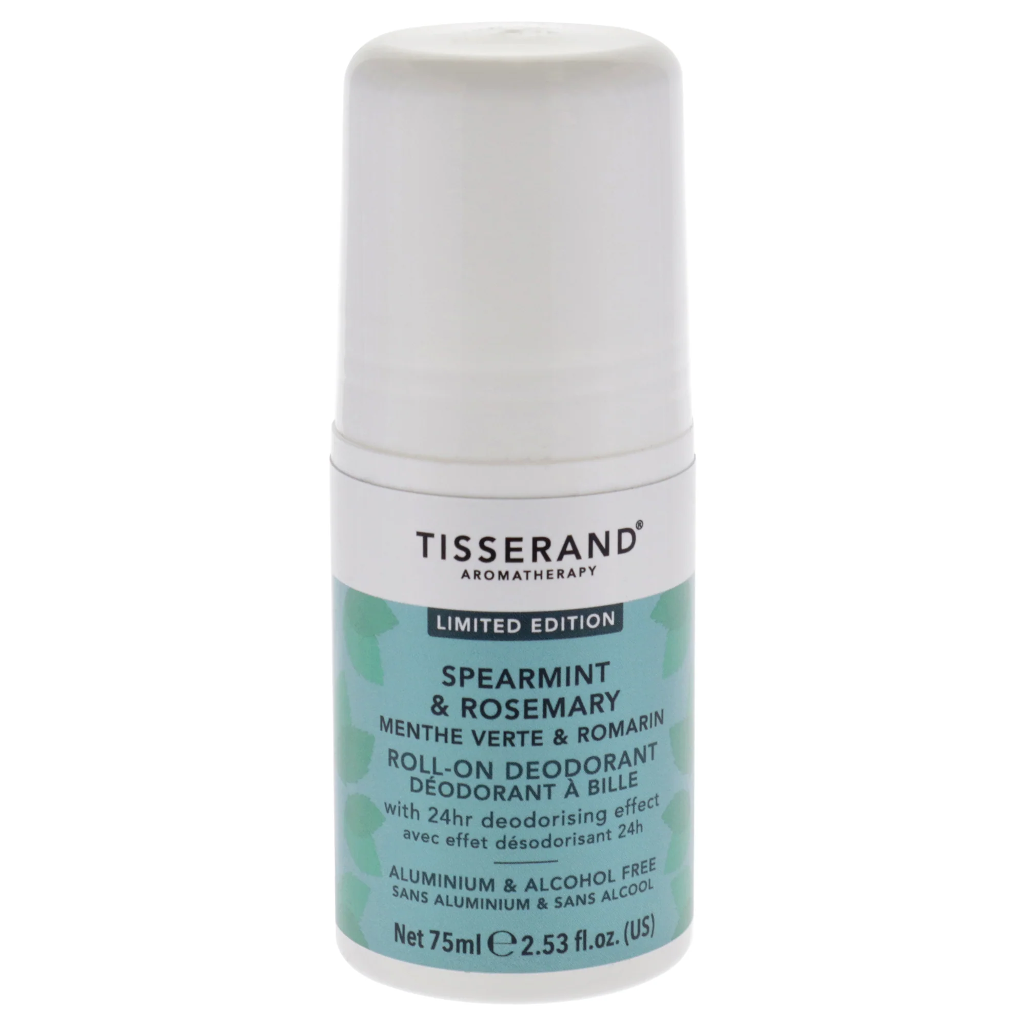 Tisserand Roll-On Deodorant - Spearmint and Rosemary by Tisserand for Unisex - 2.53 oz Deodorant Roll-On - Olabens