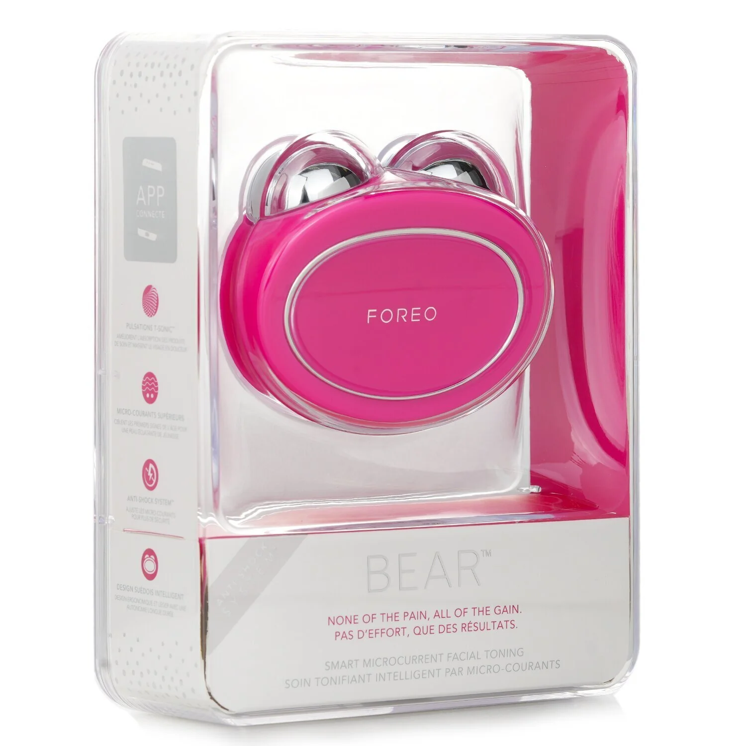 FOREO Bear Microcurrent Facial Toning Device - # Fuchsia  1pcs - Olabens