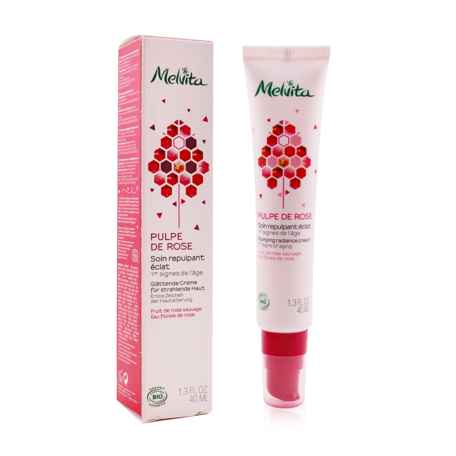 Melvita Pulpe De Rose Plumping Radiance Cream  40ml/1.3oz - Olabens