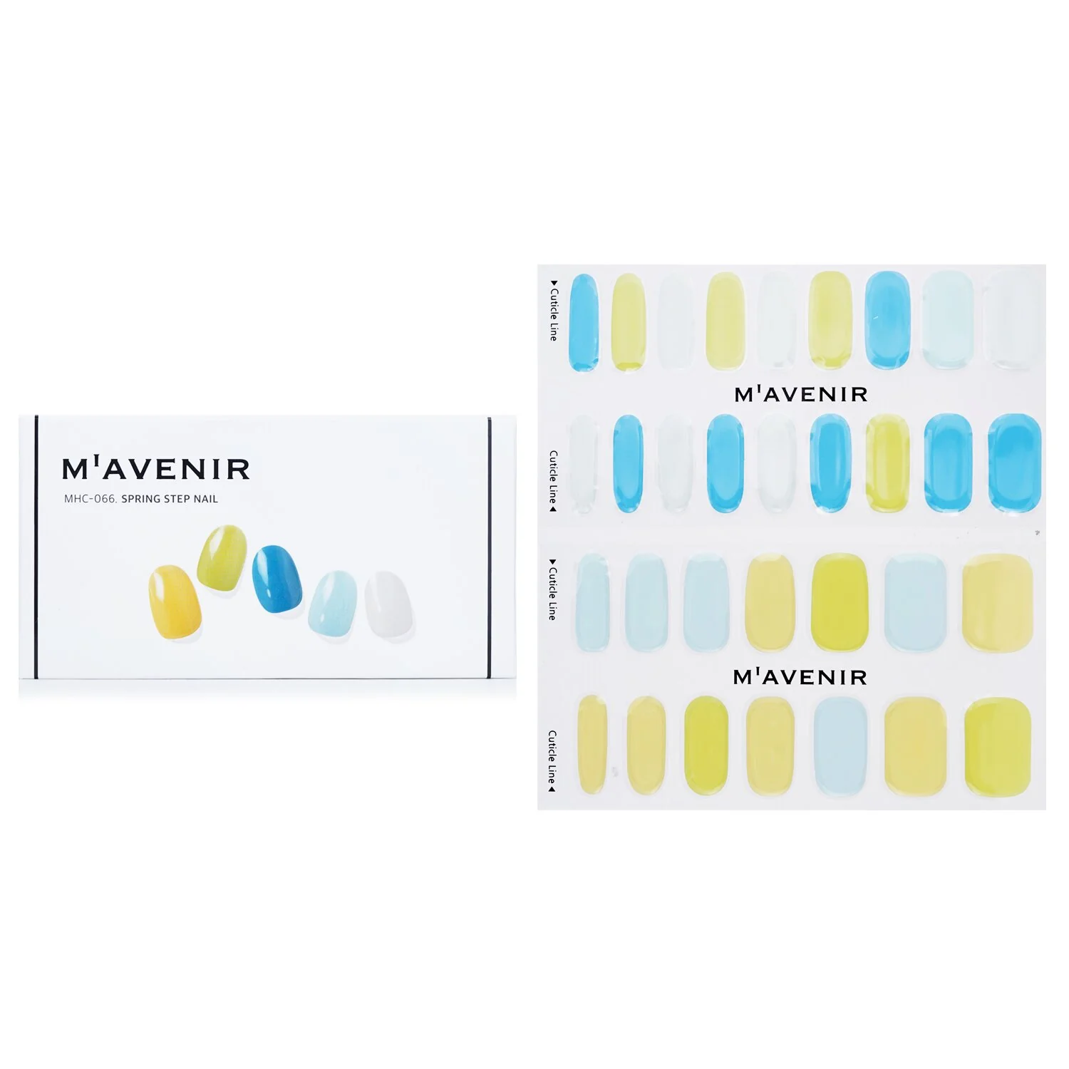 Mavenir Nail Sticker (Assorted Colour) - # Spring Step Nail  32pcs - Olabens