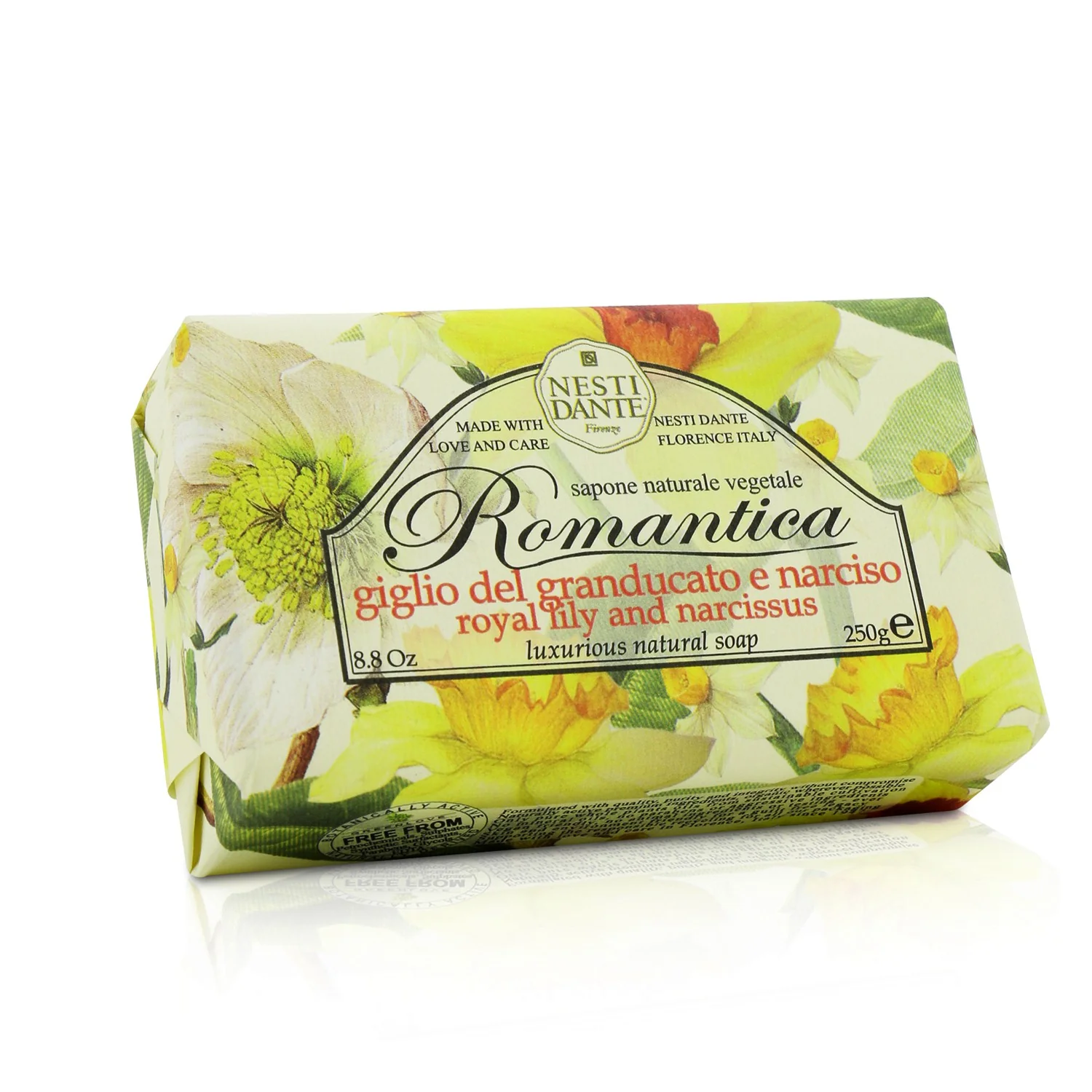 Nesti Dante Romantica Luxurious Natural Soap - Royal Lily & Narcissus  250g/8.8oz - Olabens