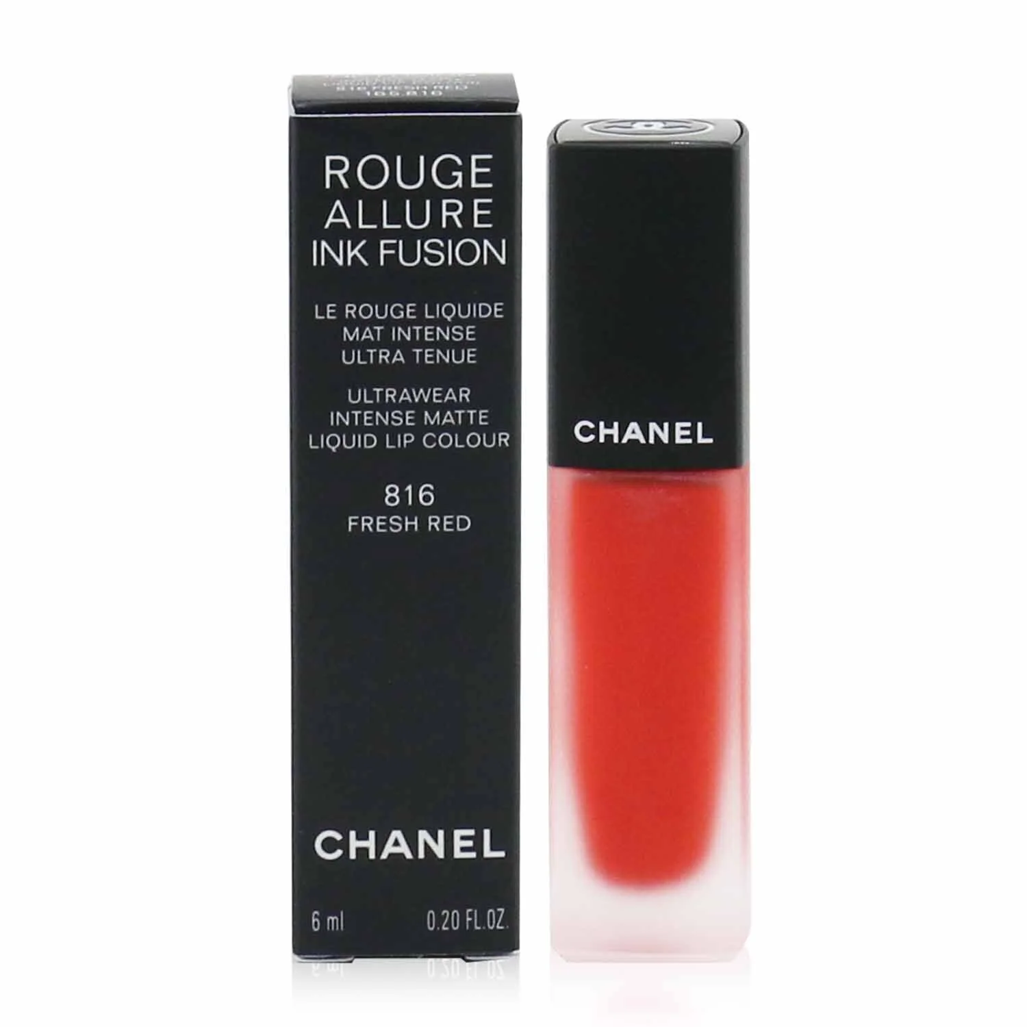 Chanel Rouge Allure Ink Fusion Ultrawear Intense Matte Liquid Lip Colour - # 816 Fresh Red  6ml/0.2oz - Olabens