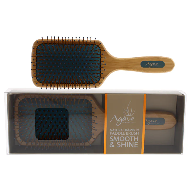 Agave Healing Oil Natural Bamboo Paddle Brush by Agave Healing Oil for Unisex - 1 Pc Hair Brush - Olabens