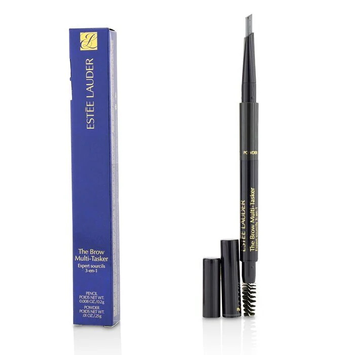 Estee Lauder The Brow MultiTasker 3 in 1 (Brow Pencil, Powder and Brush) - # 05 Black 0.45g/0.018oz - Olabens