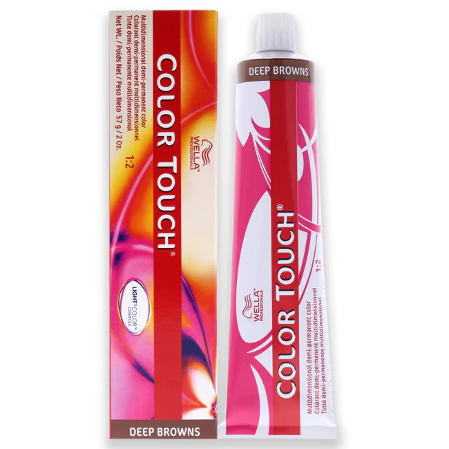 Wella Color Touch Demi-Permanent Color - 5 73 Light Brown-Brown Gold by Wella for Unisex - 2 oz Hair Color - Olabens