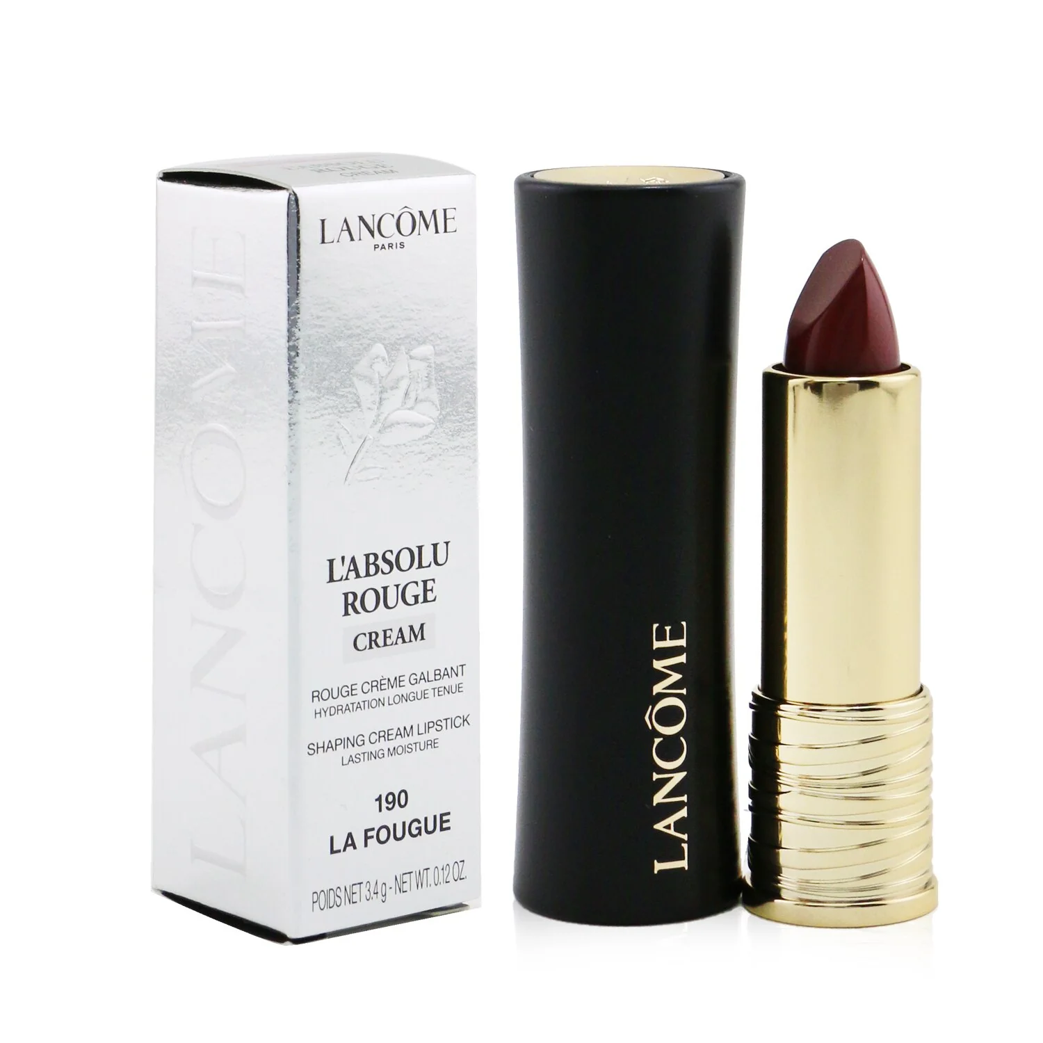Lancome L'Absolu Rouge Cream Lipstick - # 190 La Fougue  3.4g/0.12oz - Olabens