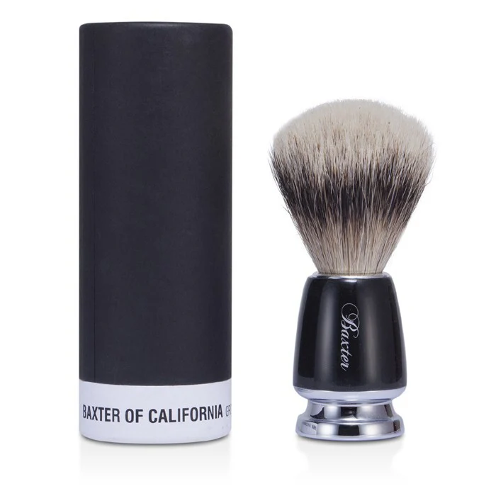 Baxter Of California Baxter Badger Hair Shave Brush - Silver Tip (Black) 1pc - Olabens