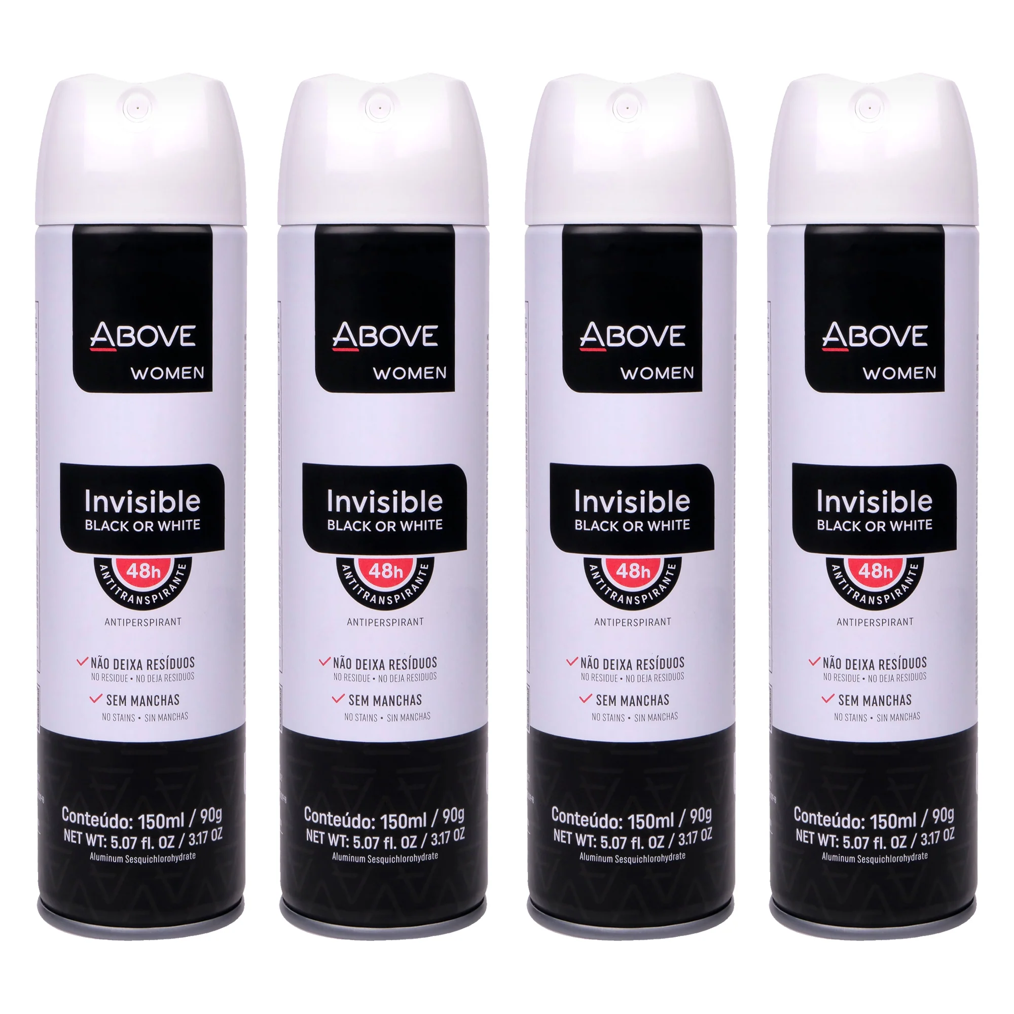 Above 48 Hours Antiperspirant Deodorant - Invisible by Above for Women - 3.17 oz Deodorant Spray - Pack of 4 - Olabens