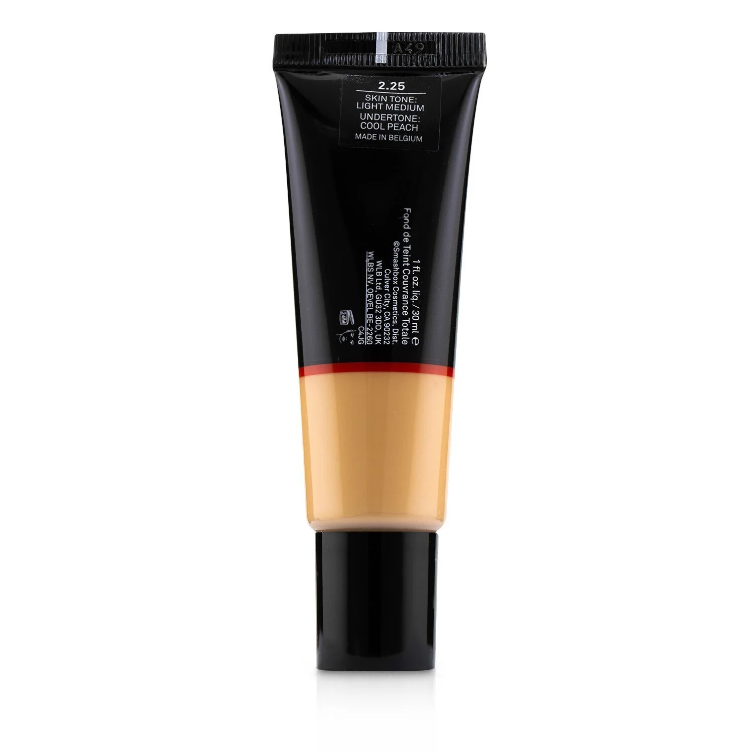 Smashbox Studio Skin Full Coverage 24 Hour Foundation - # 2.4 Light Medium With Warm Peach Undertone  30ml/1oz - Olabens