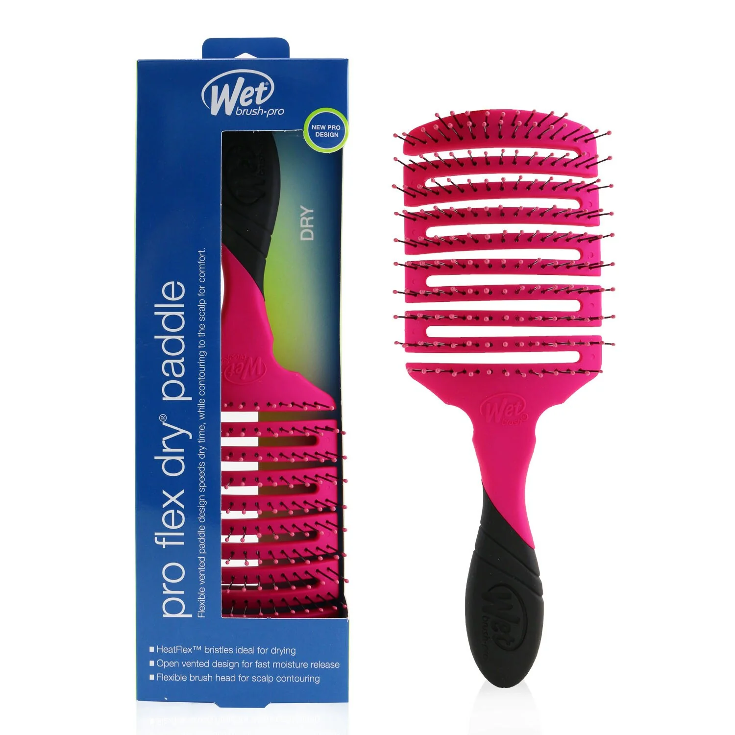 Wet Brush Pro Flex Dry Paddle - # Pink  1pc - Olabens
