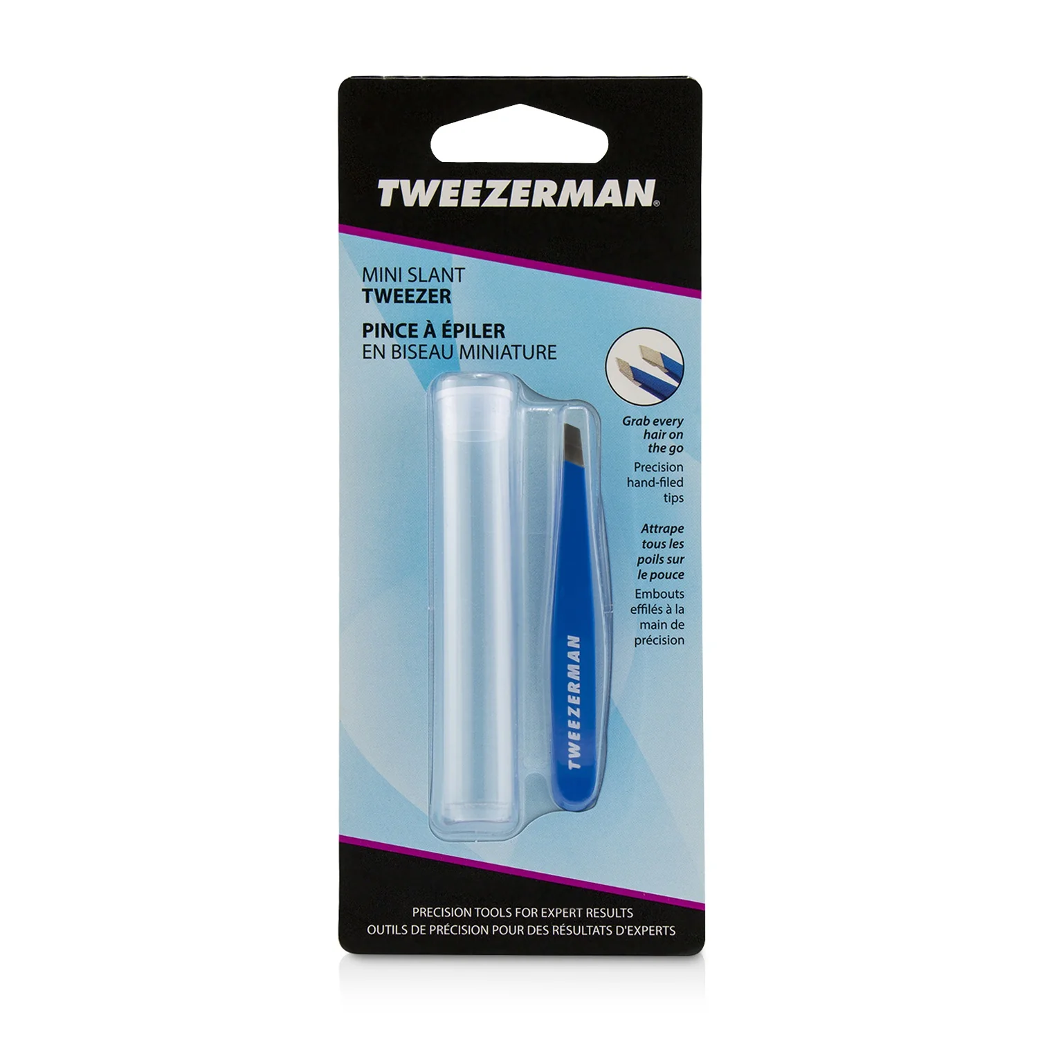 Tweezerman Mini Slant Tweezer - Bahama Blue - Olabens